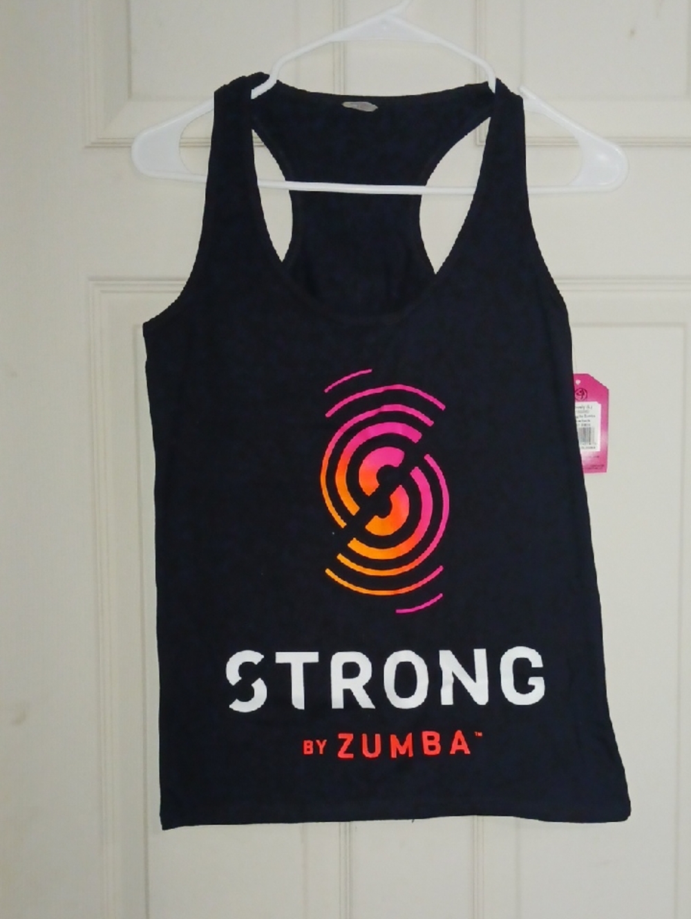 STRONG by Zumba Black Tank with Neon Logo